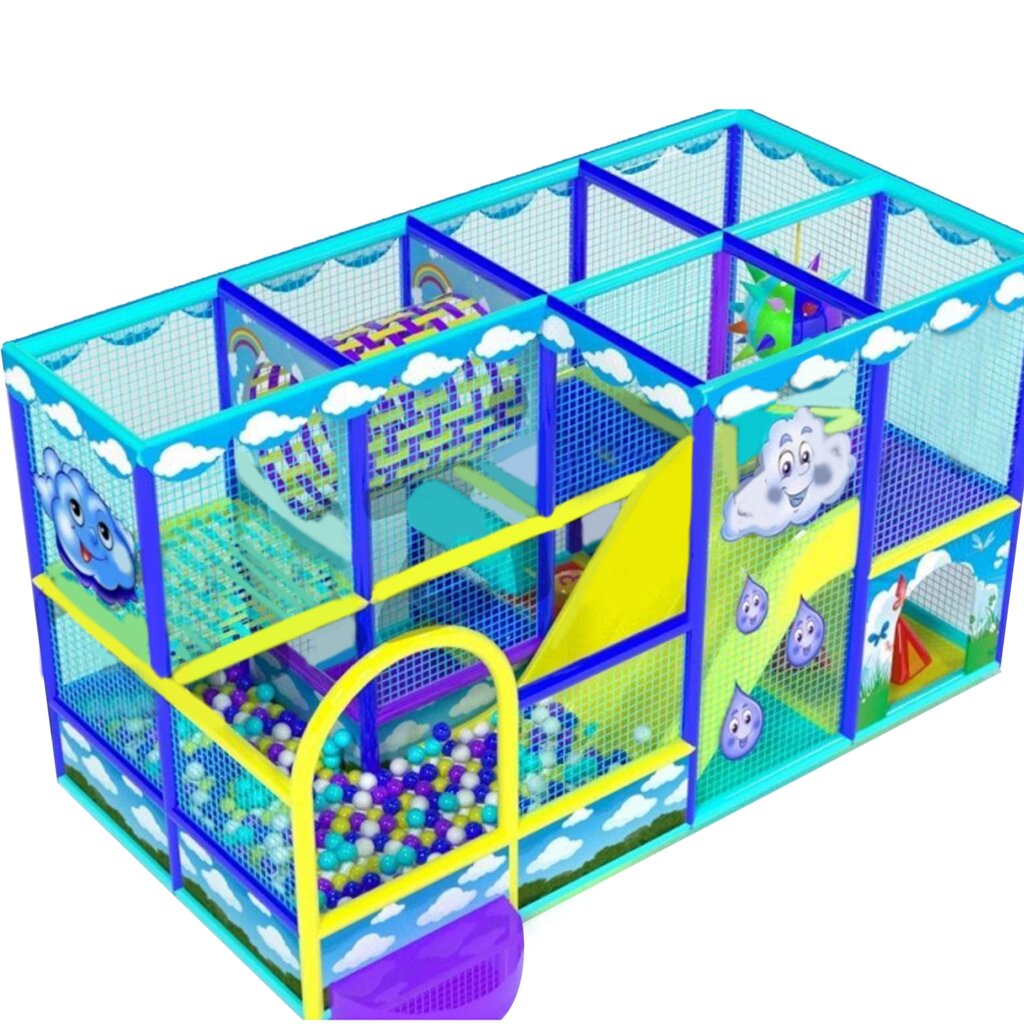 Детский игровой лабиринт «Тучка - 2» 11 м² (4.6*2.35*2.5) от компании Robotic Retailers Развлекательное оборудование - фото 1