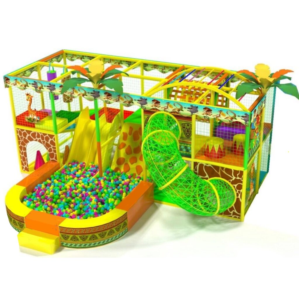 Детский игровой лабиринт «Жираф» 14м² (5.8*2.35*2.5м) от компании Robotic Retailers Развлекательное оборудование - фото 1