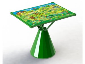 Детский игровой столик "Ходилка" влагостойкая, с прозрачным усиленным основанием, цвет зеленый
