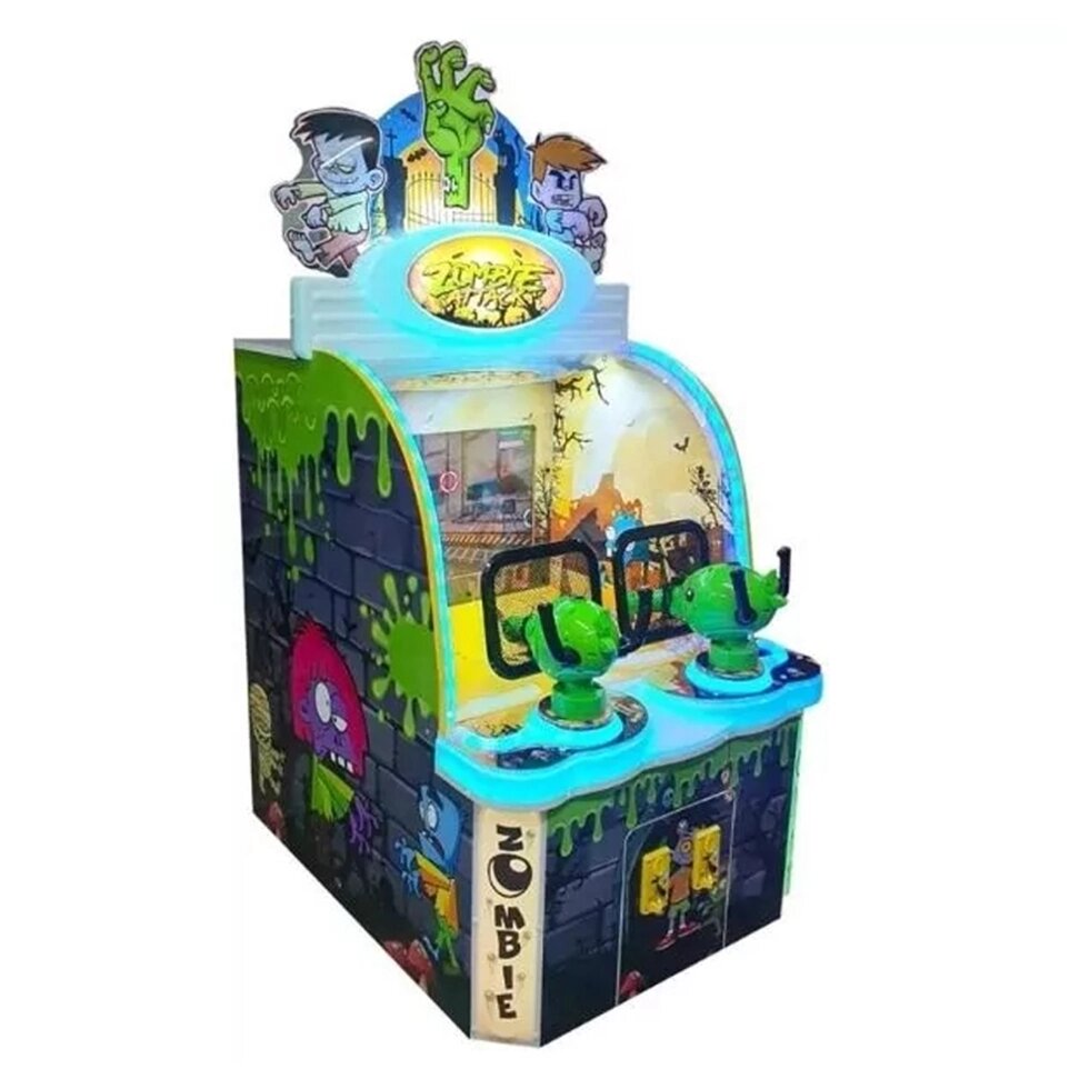 Двойной Zombie Attack Детский автомат тир с видеоигрой Новинка от компании Robotic Retailers Развлекательное оборудование - фото 1