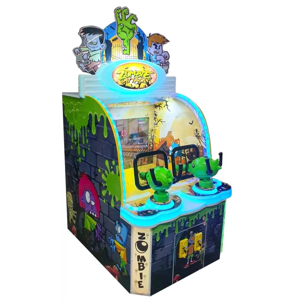Двойной Zombie Attack Детский автомат тир с видеоигрой от компании Robotic Retailers Развлекательное оборудование - фото 1