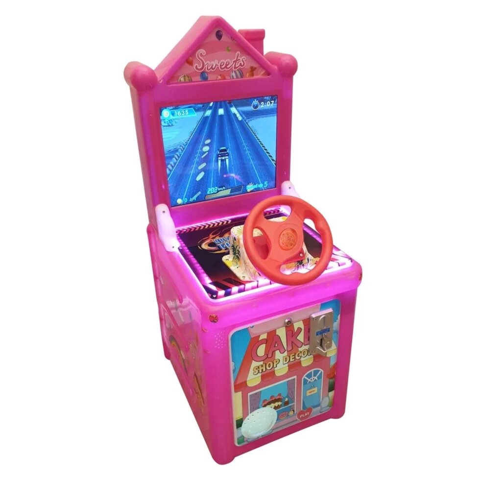 "Гонка Sweets" Детский игровой автомат от компании Robotic Retailers Развлекательное оборудование - фото 1