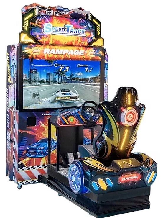 Игровой автомат гонки, с рулём "Need For Racing" от компании Robotic Retailers Развлекательное оборудование - фото 1
