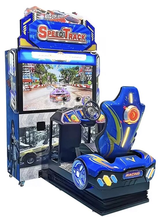 Игровой автомат гонки, с рулём "SpeedTrack" Новинка от компании Robotic Retailers Развлекательное оборудование - фото 1