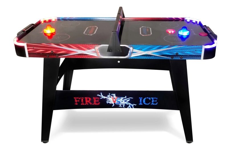 Игровой стол - аэрохоккей Fire  Ice 4ф (137,2 х 68,5 х 79 см) от компании Robotic Retailers Развлекательное оборудование - фото 1