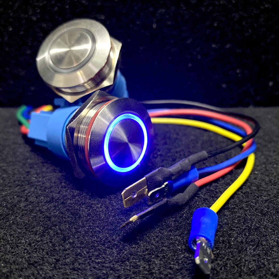 Кнопка металлическая антивандальная с подсветкой от компании Robotic Retailers Развлекательное оборудование - фото 1