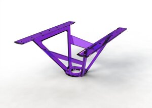Кронштейн для стола прозрачный усиленный, цвет фиолетовый
