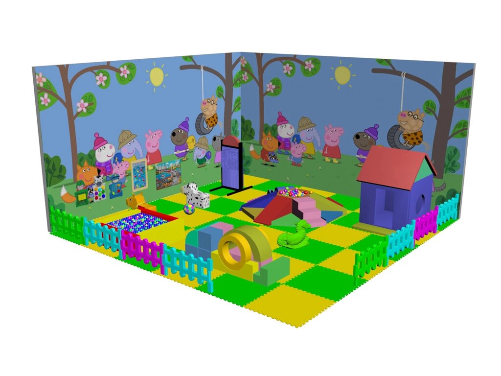 Модульная  комната 36м² (6х6м) для детского развлекательного центра от компании Robotic Retailers Развлекательное оборудование - фото 1