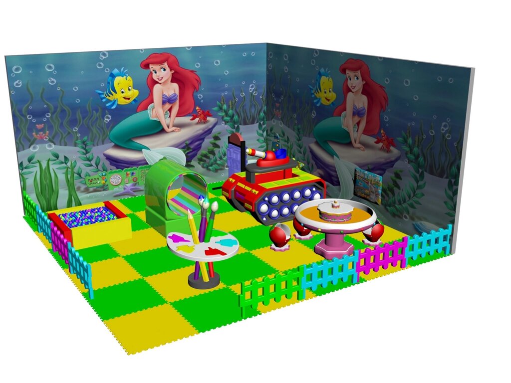 Модульная  комната 36м² V2 (6х6м) для детского развлекательного центра от компании Robotic Retailers Развлекательное оборудование - фото 1