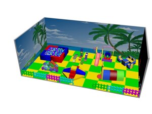 Модульная комната 45м²5х9м) для детского развлекательного центра