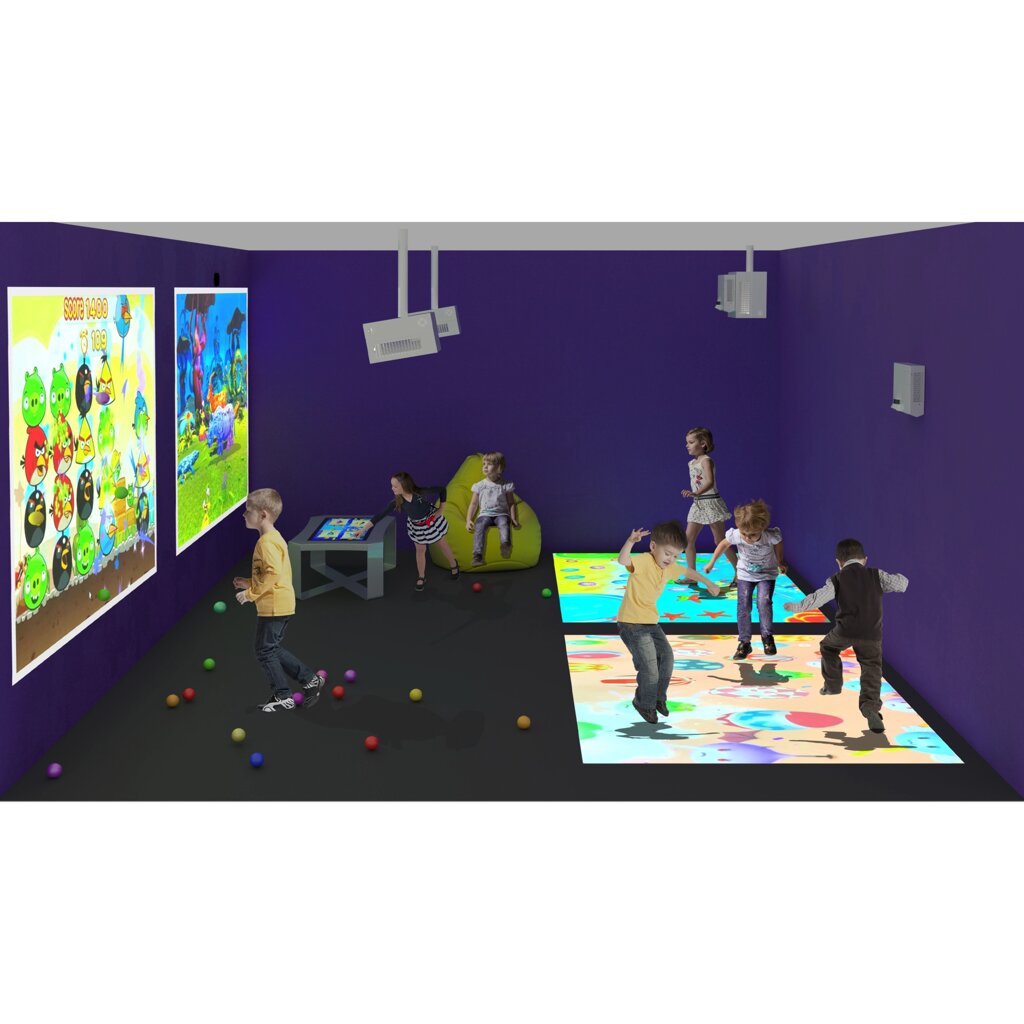 Мультимедийная детская комната с проекторами 30 м² Новинка от компании Robotic Retailers Развлекательное оборудование - фото 1