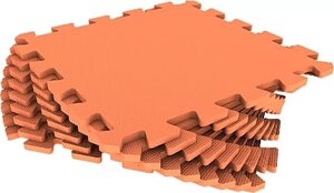 Набор мягких плиток 0.33м*0.33м*9мм/30 Шор Оранжевый