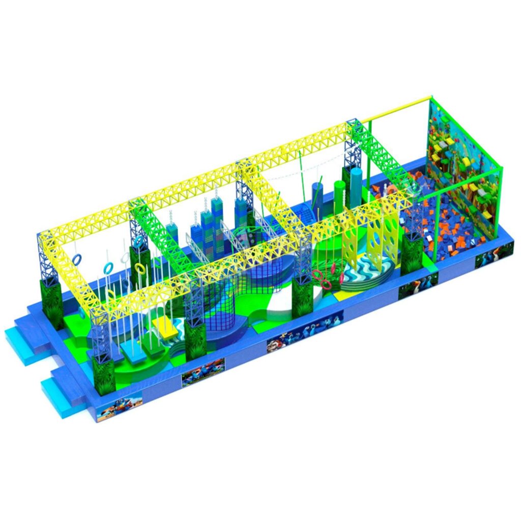 Ниндзя-парк «Кубики» (12*5*3м.) от компании Robotic Retailers Развлекательное оборудование - фото 1