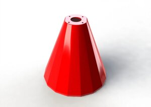 Основание для стульев и столов непрозрачное усиленное, цвет красный