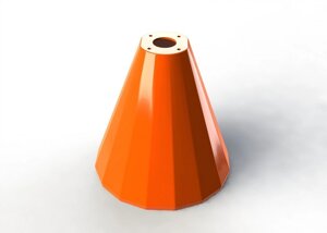 Основание для стульев и столов непрозрачное усиленное, цвет оранжевый