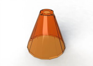 Основание для стульев и столов прозрачное, цвет оранжевый