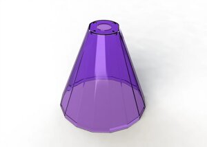 Основание для стульев и столов прозрачное, цвет фиолетовый