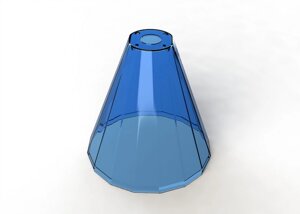 Основание для стульев и столов прозрачное, цвет синий