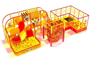 Детский игровой лабиринт «Медовый» 54,74 м² (11,9*4,6*3.6м)