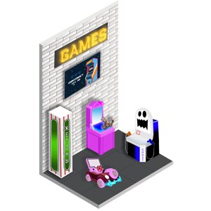 Готовый бизнес мини комплект игровых автоматов 4 м² (автономный, без сотрудников)