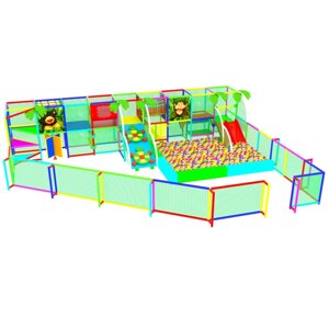 Детский игровой лабиринт "Джунгли" 101.7 м² (11,3*9*2,5м)