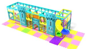 Детский игровой лабиринт «Замок принцессы» 21,7 м² (9,25*2,35*3м)