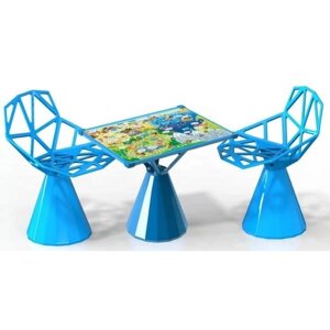 Детский игровой столик со стульями "Ходилка" влагостойкая, с непрозрачным основанием, цвет синий в Ставропольском крае от компании Robotic Retailers Развлекательное оборудование
