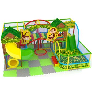 Детский игровой лабиринт «Бунгало» (6,55*4,65*3 м 3,5м с декором)
