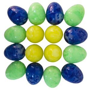 Мячи-прыгуны 45 мм в форме яйца "Цветные" 50 шт.