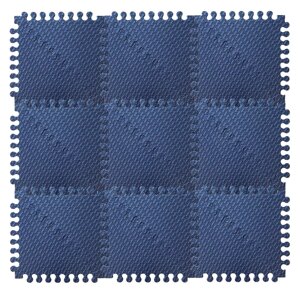 Покрытие напольное Треугольники 33х33х18/45шор (18 треугольников, 9 пазлов) Сине-фиолетовый