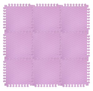 Покрытие напольное Треугольники 33х33х18/45шор (18 треугольников, 9 пазлов) Светло-розовый