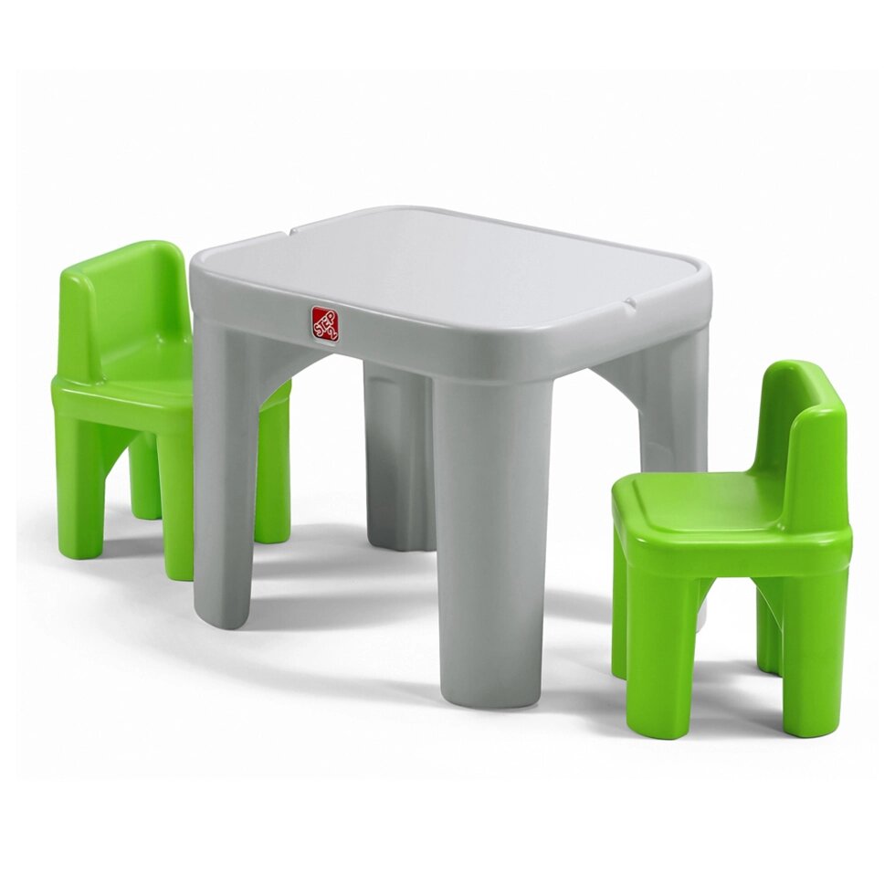 детский пластиковый стол и два стула