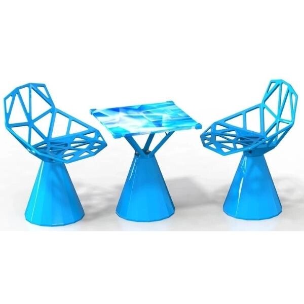 Уличный столик и 2 стула, непрозрачные ##от компании## Robotic Retailers Развлекательное оборудование - ##фото## 1