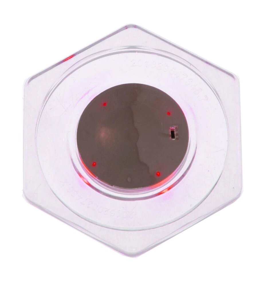 Weekend Шайба для аэрохоккея LED «Atomic Top Shelf» (прозрачная, шестигранная, красный светодиод) D74 mm от компании Robotic Retailers Развлекательное оборудование - фото 1