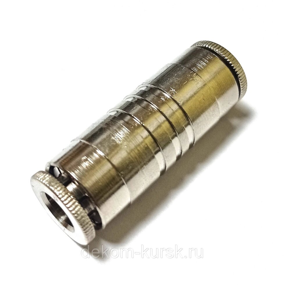Фитинг пневматический цанговый соединитель трубок 6 мм, Camozzi 6580 от компании Сервисный центр "Деком" - запчасти насосов, компрессоров, инструмента - фото 1