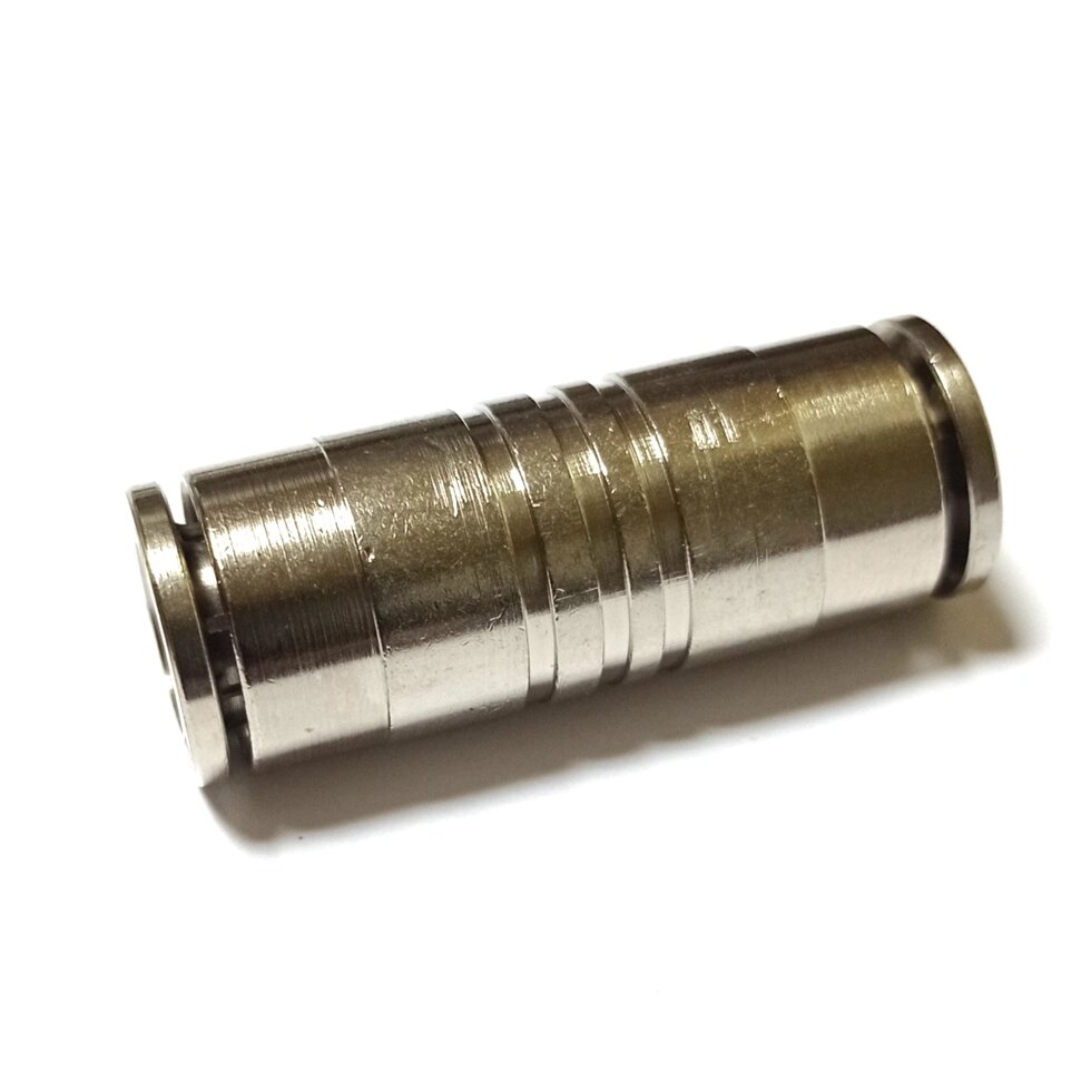 Фитинг пневматический цанговый соединитель трубок 8 мм, Camozzi 6580 от компании Сервисный центр "Деком" - запчасти насосов, компрессоров, инструмента - фото 1