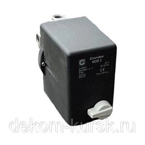 Реле давления Condor MDR 3/11 для компрессора, F4 G1/2", E/A, EV S, PG, R3/6,3, 4-11 бар, 2,2 кВт 1/2"+3х1/4"