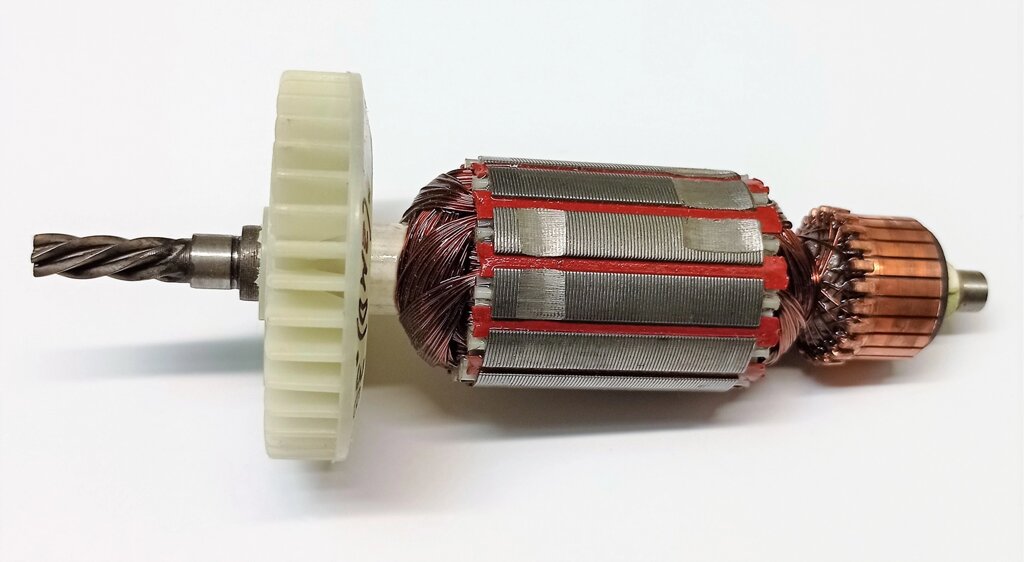 Якорь Калибр лобзика ЛЭМ-610Е ротор L=147мм Z=5 от компании Сервисный центр "Деком" - запчасти насосов, компрессоров, инструмента - фото 1