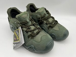 Кроссовки тактические треккинговые LOWA низкие ботинки Олива/зеленый