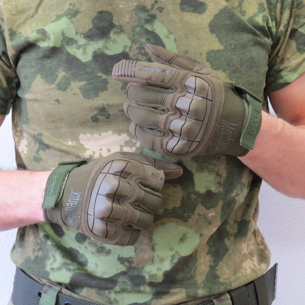 Перчатки тактические с защитой пальцев MECHANIX M-Pact от компании Фармация Трейд - фото 1