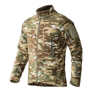 Кофта флисовая Softshell тактическая с карманами мультикам