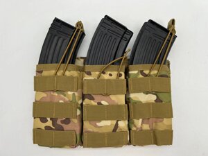 Подсумок тактический для магазинов АК, АК 74, АКМ, с креплением Molle открытый и закрытый