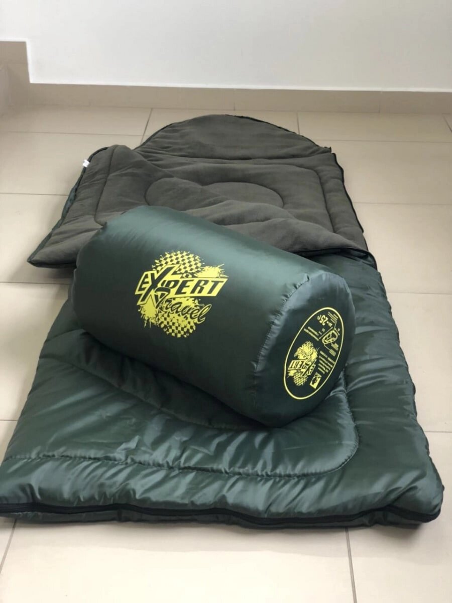 Спальный мешок зеленый 220см*90см, минус 35С от компании Фармация Трейд - фото 1