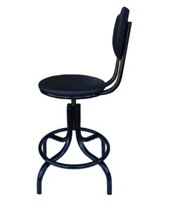 Винтовой стул Ас (круглый, винт h450-650, кольцо для ног, кожзам)