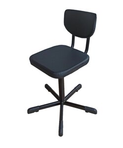 Винтовой стул-кресло со спинкой М101 мягкий