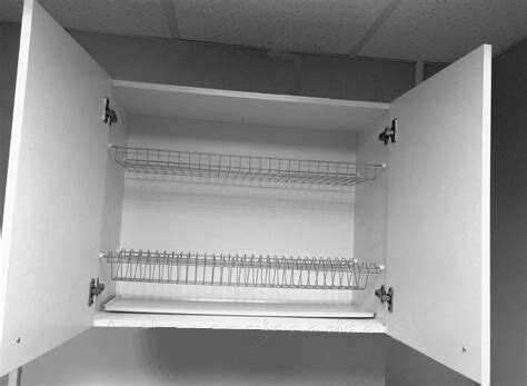 Шкаф для посуды навесной 800х300 с сушкой-решёткой, разборный, светло-серый ШС-800 от компании Техно Инжиниринг - фото 1