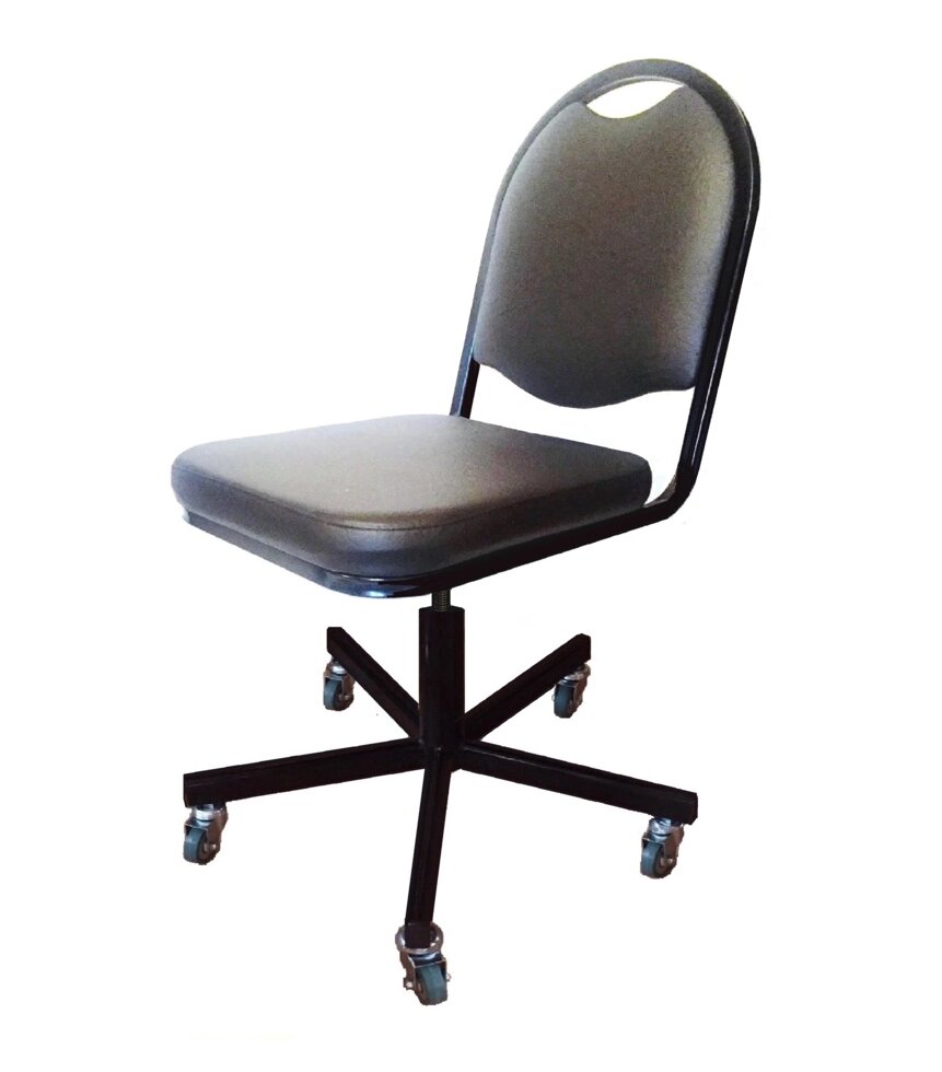 Винтовой стул Профи на роликах h450-570 (h390-500) кожзам от компании Техно Инжиниринг - фото 1