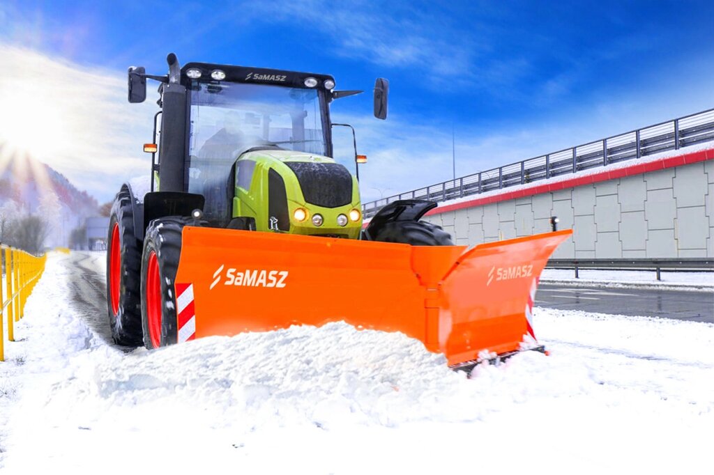 Отвал снежный тяжёлый класс на фронтальную навеску трактора SaMASZ AlpS от компании ООО "МТЗ-АГРО" - фото 1
