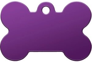 Адресник адресник "Косточка" фиолетовый (30х19 мм)