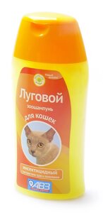 Агроветзащита зоошампунь "Луговой" инсектицидный с экстрактами лекарственных трав для кошек (180 г)